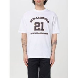 Lagerfeld T-shirt stampata in cotone Bianco Taglia S