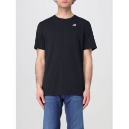 K-Way T-shirt in cotone con logo Nero Taglia XXL