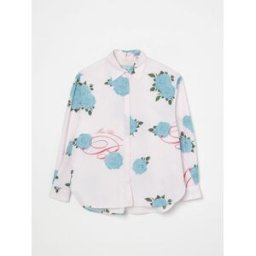 Blumarine Camicia in cotone con stampa floreale Ottanio Taglia 16