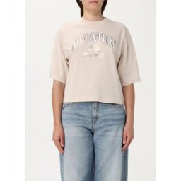 Pinko T-shirt stampata in cotone Beige Taglia S