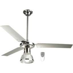 Zephir VENTILATORE DA SOFFITTO Ø 122 cm 3 PALE CROMATO CON LUCE E TELCOMANDO 3 VELOCITA'