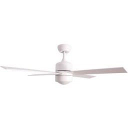 Zephir VENTILATORE DA SOFFITTO 4 PALE IN LEGNO BIANCO Ø 106 cm CON LUCE LED E TELECOMANDO