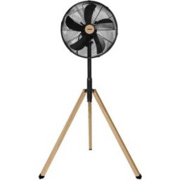 Zephir VENTILATORE A PIANTANA PALA Ø 40 cm CON PIEDISTALLO IN METALLO COLORE LEGNO E NERO