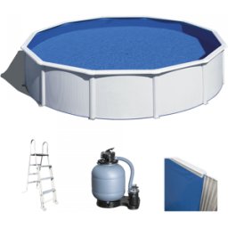 Gre Fidji Rotonda Ø550 x 120 cm - Piscina fuori terra in acciaio