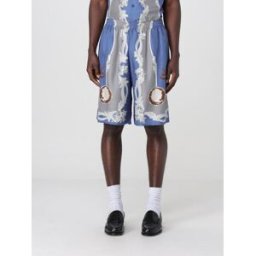 Versace Pantaloncino in seta stampata Blue Taglia 48