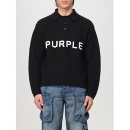 Purple Pullover Brand in lana con logo Nero Taglia L