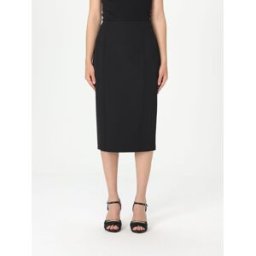 Liujo Gonna midi in crêpe Nero Taglia 44