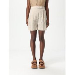 Max Mara Pantaloncino in misto lino Beige Taglia 40