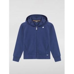 K-Way Felpa P. HAYCEL INTERLOCK con cappuccio e mini logo Blue Taglia 4
