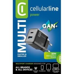 Cellular Line Carica Batterie Achusbgan2pd30wk-nero