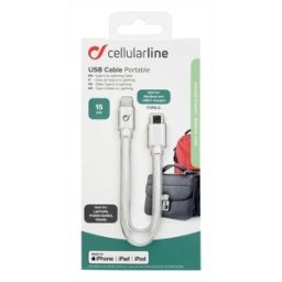 Cellular Line Usbdatac2lmfi15cmw Usb Data Cable Portable-usb-c-bianco