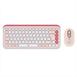 Logitech Astiera + Mouse Pop Icon Combo-rose