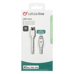 Cellular Line Usbdatac2lmfi60cmw Usb Data Cable Medium-usb-c-bianco