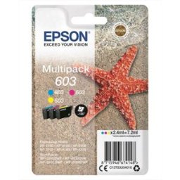 Epson 603 Stella Marina T03u Standard Multipack 3 Colori-ciano, Magenta, Giallo