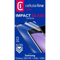 Cellular Line Impact Glass Capsule Galaxy S24 Fe / A36 / A56-transparent