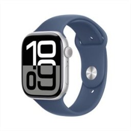 Apple Watch Series 10 Gps 46mm Alluminio-argento Sport Band Denim M/l