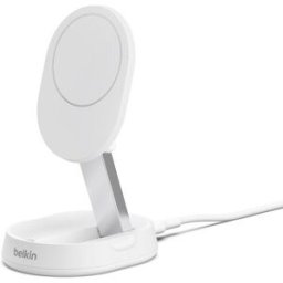 Belkin Supporto Ricarica Wireless Qi2 15w + Alimentatore-bianco
