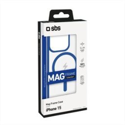 SBS Cover Mag Frame iPhone 15 Temagcolip1561b-blu