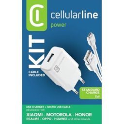 Cellular Line Usb Charger Compact Kit-bianco