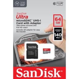 SanDisk Microsd Ultra A1 64gb + Adatt