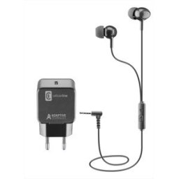 Cellular Line Kit Caricabatterie Auricolari Samsung Charge&music-black