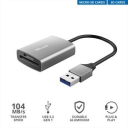 Trust Dalyx Fast Usb3.2 Cardreader-grey