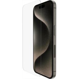 Belkin Vetro Temperedglass Antimicrobico iPhone 15 Pro-trasparente