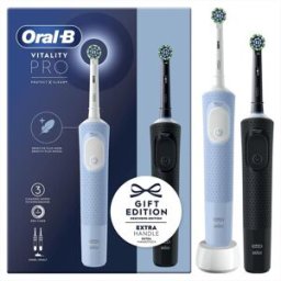 Oral-B Spazzolino Elettrico Pw Vitality Pro Duo Hbox-blu, Nero