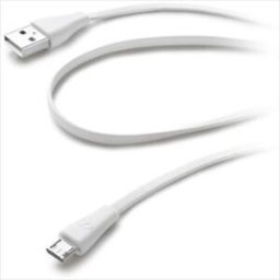 Cellular Line Flat Usb Data Cable-bianco