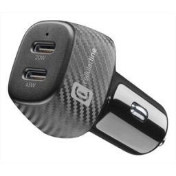 Cellular Line Caricatore Da Auto Cbrusb2pd65wk-nero
