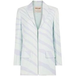 Roberto Cavalli Zebra-print Blazer - Female Abbigliamento Lilac 42