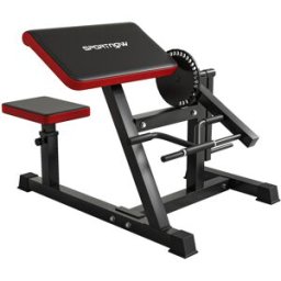 Sportnow Panca Romana 2 in 1 per Curl e Tricipiti con Sedile a 5 Livelli e 25 Regolazioni, Nero