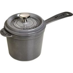 Staub Casseruola alta in ghisa per induzione colore grigio con manico e coperchio, diam. 18cm