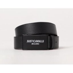 Just Cavalli Cintura in pelle a grana Nero Taglia 100