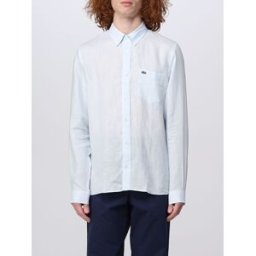 Lacoste Camicia in lino Celeste Taglia 42