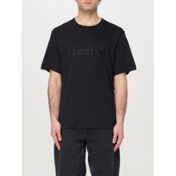 Helmut Lang T-shirt in cotone con logo Nero Taglia S