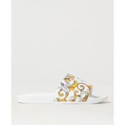 Versace Jeans Couture Sliders Baroque in gomma stampata Bianco Taglia 35