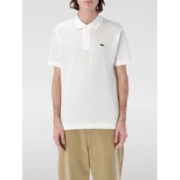 Lacoste Polo in cotone con logo Bianco Taglia 7