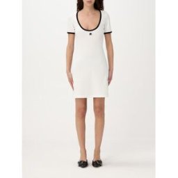 Courrèges Abito mini in cotone Bianco Taglia S