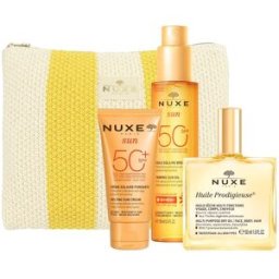 NUXE TROUSSE MY SUMMER ESS 25 1 CREMA SOLARE VISO SPF50+ 50ML + 1 HUILE PRODIGIEUSE 50 ML + 1 OLIO SOLARE VISO & CORPOSPF50 150 ML
