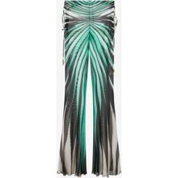 Roberto Cavalli Ray Of Sea Stampa Pantaloni Flared - Female Pantaloni E Shorts Azzurro 42