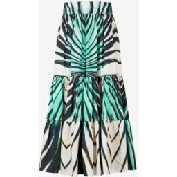 Roberto Cavalli Gonna Midi In Cotone Stampa Ray Of Sea - Female Gonne Azzurro 40