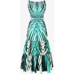 Roberto Cavalli Abito Midi Stampa Ray Of Sea - Female Abiti Azzurro 42