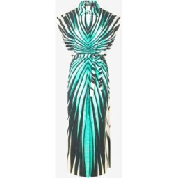 Roberto Cavalli Abito Midi Stampa Ray Of Sea - Female Abiti Azzurro 38