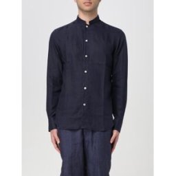Kampos Camicia in lino Blue Navy Taglia L