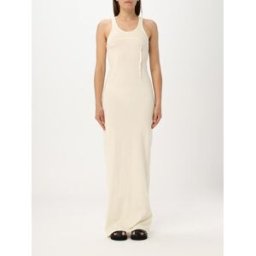 Mm6 Maison Margiela Abito in cotone stretch Bianco Taglia M