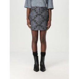 Max Mara Gonna mini in misto cotone Blue Taglia 42