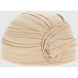 Valentino Garavani Turbante in lana vergine drappeggiata Beige Taglia 57