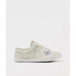 Camper Sneakers Peu in pelle con ricamo floreale Bianco Taglia 26