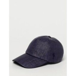 Kampos Cappello in rafia e cotone Blue Navy Taglia L